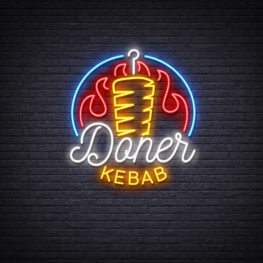 Döner Kebap Neon LED Tabela – Restoran & Fast Food İçin Işıklı Tabela