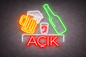 Bar & Pub İçin Neon LED Tabela – Bira Bardaklı “AÇIK” Neon Tabela