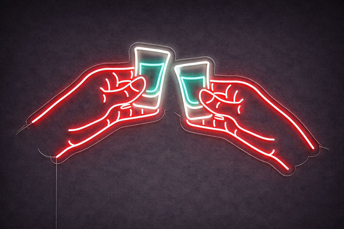Shot Cheers Neon LED Tabela – Bar & Pub Dekoratif Neon Işık
