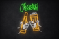 Cheers Neon LED Tabela – Bira Şişesi ve Bardak Bar Dekor Işıklı Tabela