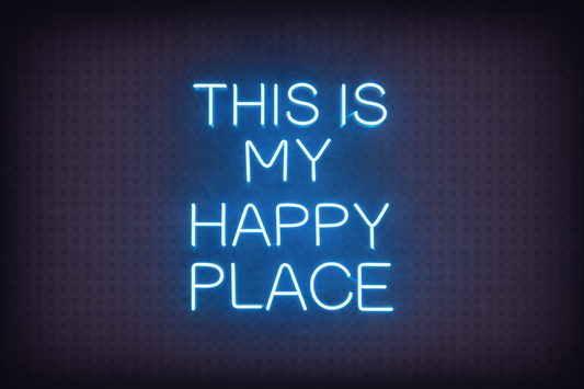 This Is My Happy Place Neon Yazı Led Tabela Dekoratif Aydınlatma