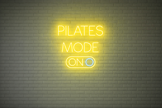 Pilates Mode On Neon LED Tabela – Pilates Stüdyo Duvar Dekoru